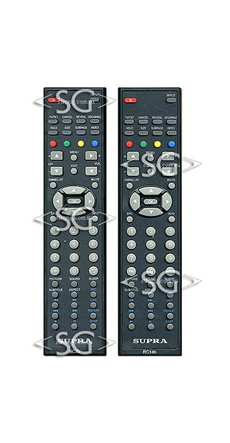 Пульт дистанционного управления для SUPRA RC14b чёрный tv+dvd (= RC13b/ RC2b /RC16bчёрный /RC13A белый ) /orig./